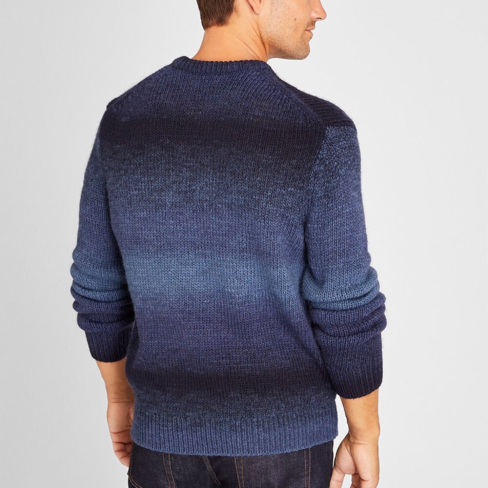 Ombré Crewneck - Brand ew - NEVER WORN - Navy Mix - Picture 2 of 4
